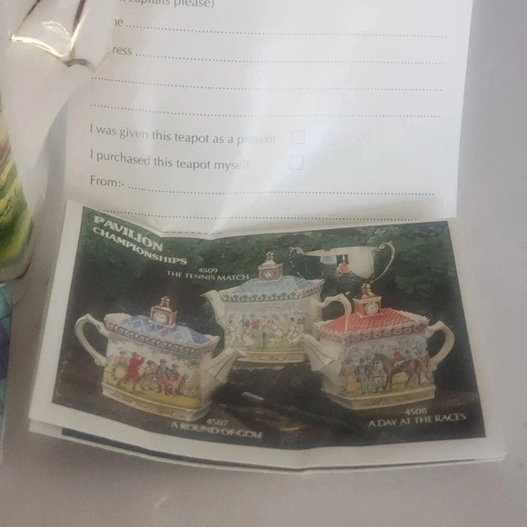 Vintage Sadler England Championships a Round of Golf Porcelain  Teapot. - Picture 8 of 10